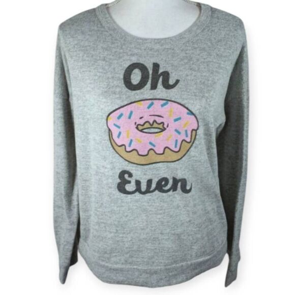 ALYA GRAY & PINK DONUT PULLOVER SZ.M EUC - Picture 1 of 6